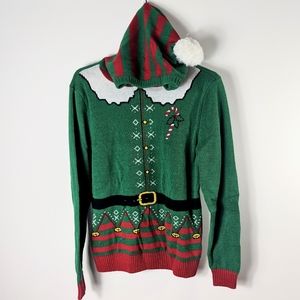 Ugly Christmas Sweater Elf Theme M